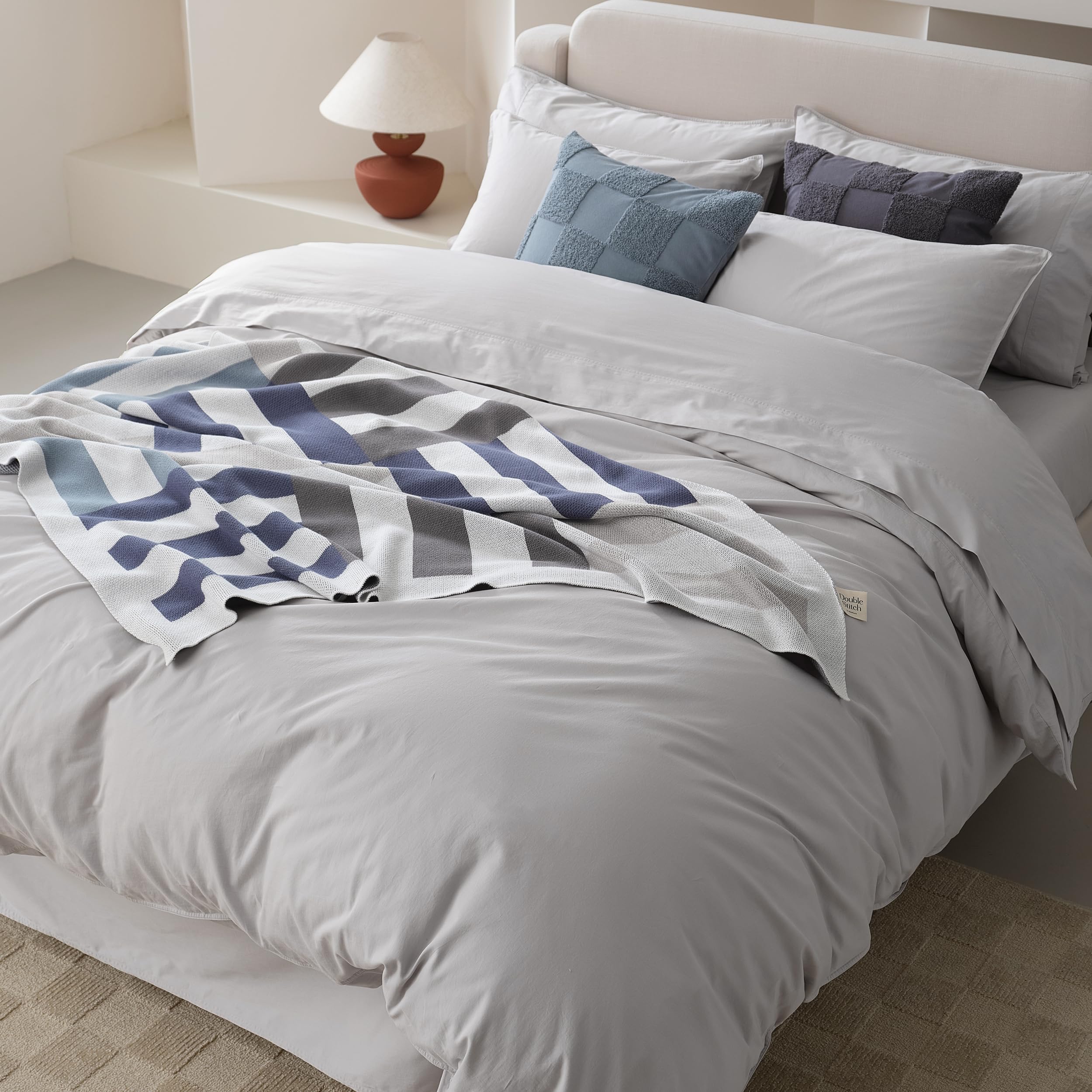 Amazon.com: Double Stitch 100% Organic Cotton Duvet Cover - Soft 3